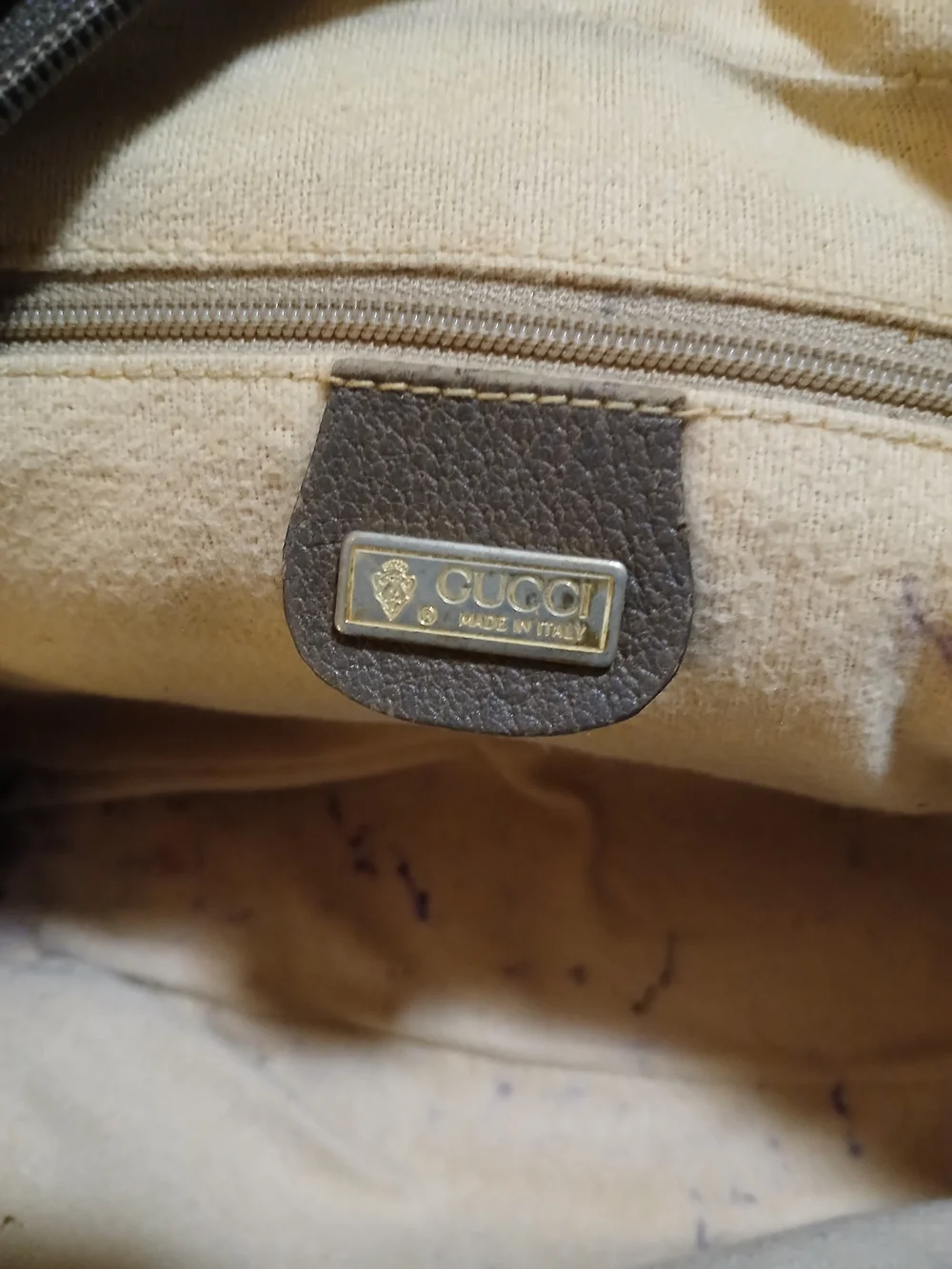 Gucci Tan Brown GG Supreme Canvas  Toiletry Case